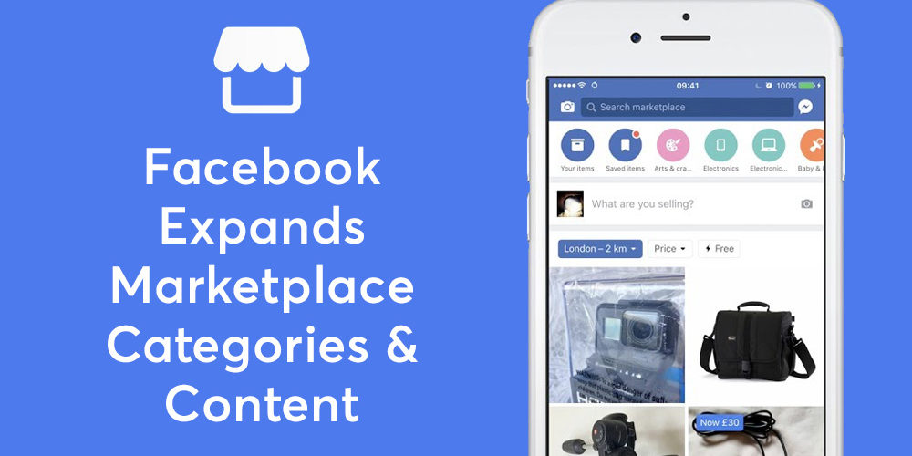 Facebook expands marketplace categories and content