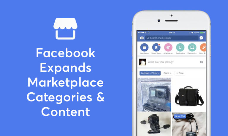 Facebook expands marketplace categories and content