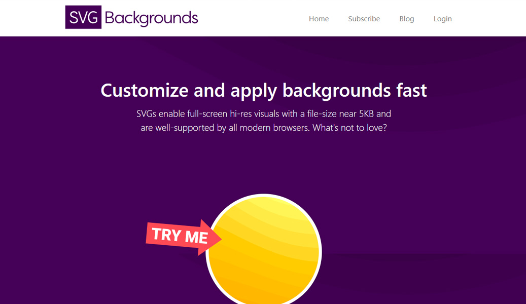 SVG Backgrounds website screenshot
