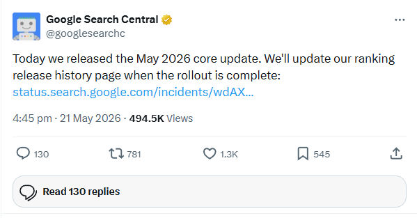 Google Core Update May 2026
